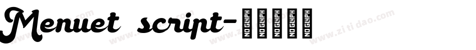 Menuet script字体转换
